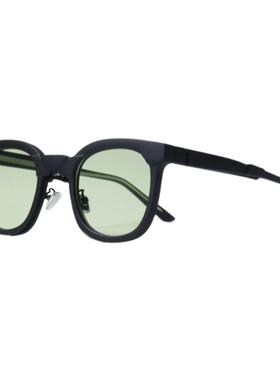 机能风小众绿色磨砂框UV400墨镜