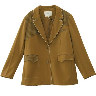 瑞尔长袖复古西装外套