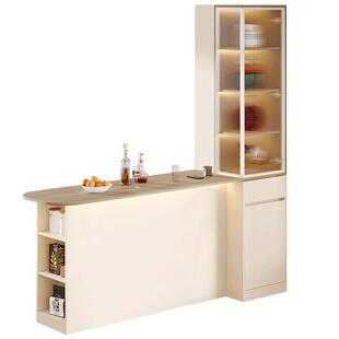 客厅双面餐边柜家用吧台隔断柜餐桌一体靠墙边柜收纳窄柜2G374