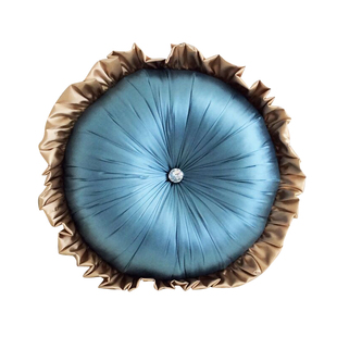 纺丝圆枕欧式抱枕高档南瓜枕沙发靠垫多色北欧百搭靠包含芯包邮