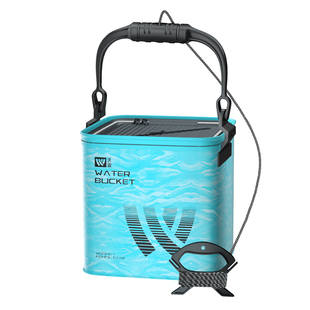 沃鼎鱼桶新款折叠钓鱼打水桶野钓专用鱼护鱼箱装备带盖手提活鱼桶