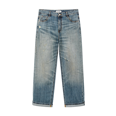 mocuishle（MCSL）LOOSE FIT JEANS 赤耳直筒蓝色牛仔裤