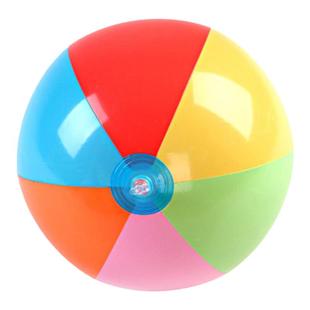 卡通PVC充气戏水球西瓜沙滩球六色彩球儿童宝宝水上乐园玩具足球