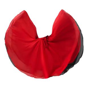 720度千千阙歌古典舞黑白双层中国风雪纺大摆裙新款人世间舞蹈服