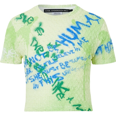 ANDERSSON BELL春夏女士爆米花纹印花弹力短款T恤