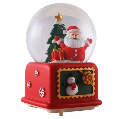 水晶球圣诞节礼物八音盒平安夜