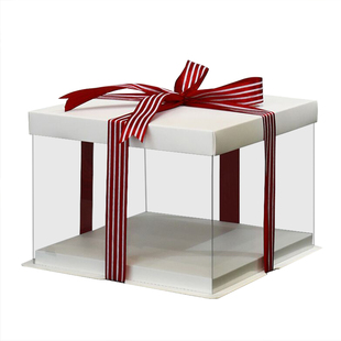 透明生日蛋糕盒网红蛋糕盒包装单层双层加高 4寸6寸8寸12寸食品级