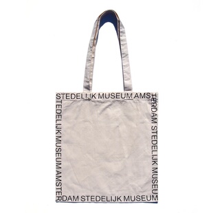 荷兰阿姆斯特丹博物馆字母帆布包 Stedelijk Museum 简约托特包袋
