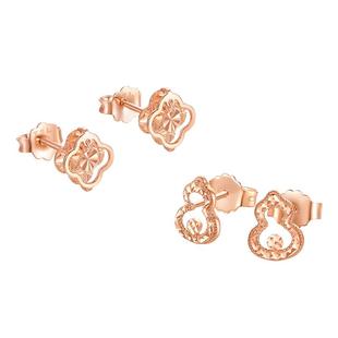 TSL谢瑞麟幸运守护系列18K金耳钉葫芦耳环BE186-BE187