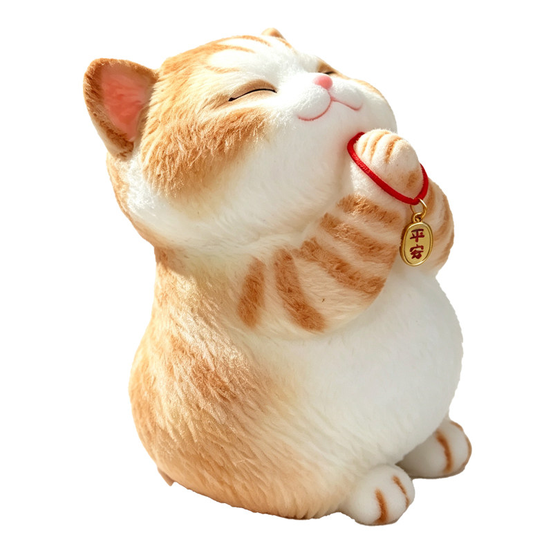 原创正品招财猫桌面摆件女生生日礼物小众高级解压办公室许愿猫咪