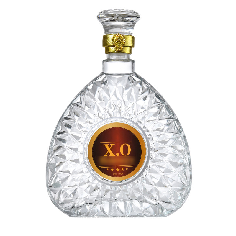 500ml透明玻璃瓶空酒瓶750mlXO洋酒红酒瓶密封自酿家用分装泡酒瓶