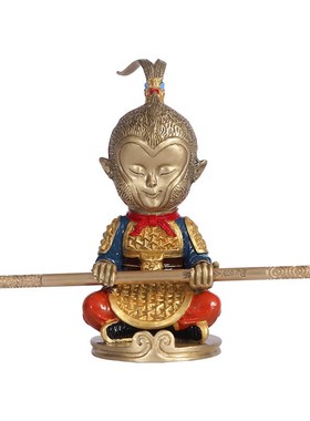 车载摆件铜齐天大圣美猴王