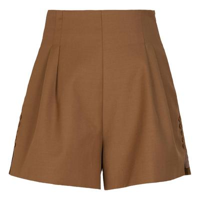 婉甸茉驼色短裤夏季新品女装瑞丽A型修身纯色短裤1232P06RSAYX