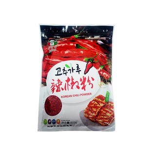 小伙子韩式辣椒粉粗细500g/袋韩皮辣椒面腌制菜用辣白菜上色调味