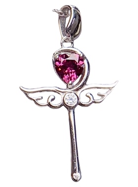 石榴石吊坠透辉石吊坠魔法棒6mm