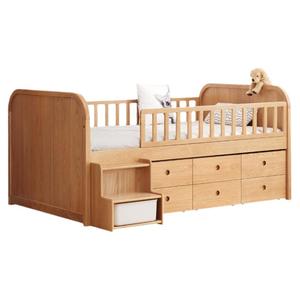 源氏木语儿童床护栏床半高床成人子母床拖床多功能收纳床储物床