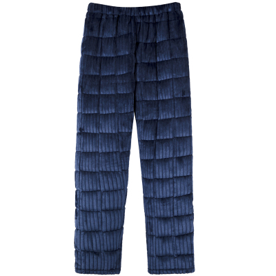 法兰绒三层加厚冬季保暖家居裤