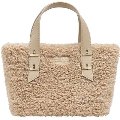 CHARLES&KEITH25冬新款CK2-30782725-2简约子母托特包斜挎毛绒包