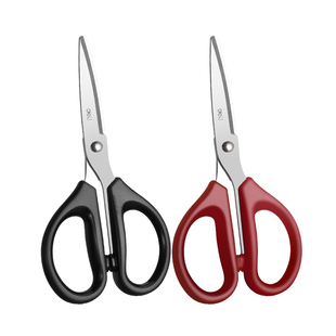 得力剪刀家用办公用品不锈钢剪子高硬度锋利小型圆头儿童学生手工剪纸便携式美工拆快递裁缝厨房大号中号小号