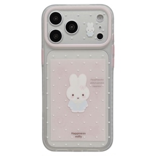 jze 磨砂软萌可爱星星米菲兔带链条适用苹果17ProMax手机壳iphone16pro新款17女款15pro卡通14全包防摔手机套