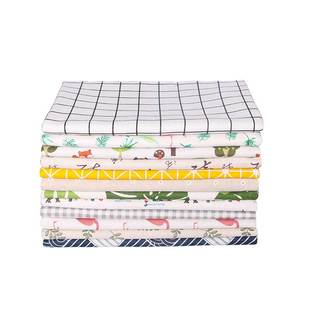 花布手工格子布棉麻布料背景布ins窗帘沙发布料桌布布头清仓处理