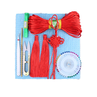 diy小中国结手工编织材料包套餐新手套装红色线手工课劳技材料