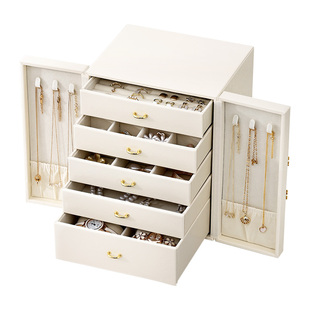卡瑟格首饰盒大容量多层高档精致耳钉项链戒指盒黄金珠宝收纳箱子