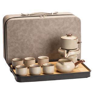 旅行功夫茶具套装便携式泡茶壶茶杯收纳茶盘小套轻奢户外露营装备