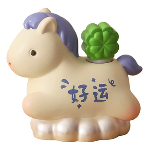 可爱生肖马年吉祥物小摆件办公室桌面工位装饰品公司新年年会礼物