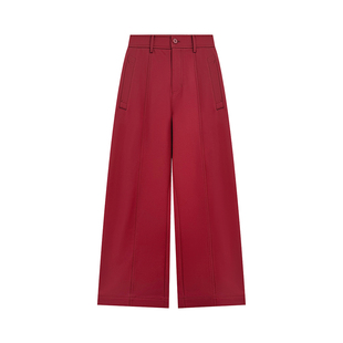 NILICO陈媚【今秀】法式宽松高腰显瘦百搭慵懒抓毛休闲裤