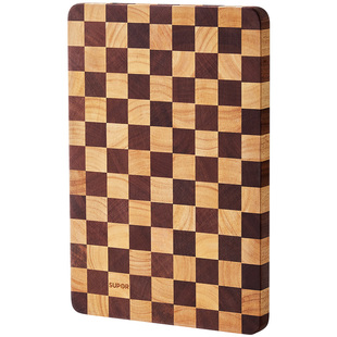 苏泊尔棋盘格菜板抗菌防霉家用切菜板乌檀实木菜板砧板粘板案板