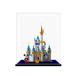 适用乐高40478迷你迪士尼城堡透明展示盒亚克力积木手办防尘罩