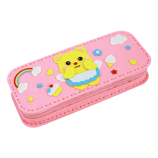 创意铅笔盒手工diy材料包幼儿活动儿童卡通笔袋小学生自制文具盒