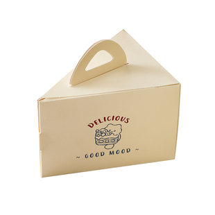 三角形切块蛋糕盒6寸8寸切件慕斯千层烘焙甜品包装分装手提打包盒