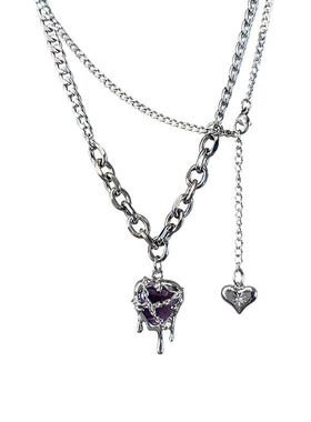 双层叠戴冷淡风高级中性锁骨链女