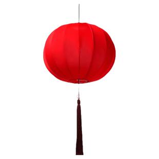 新年圆形元旦灯笼红灯笼可连串景区装饰户外防水新中式布艺吊灯