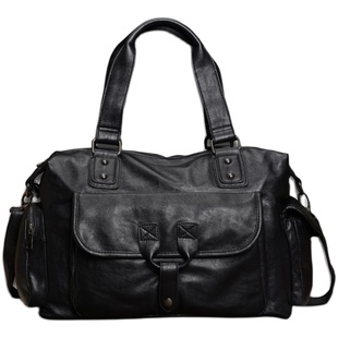 真皮手提包男士旅行包2023新款牛皮潮男包休闲大容量单肩背包斜挎