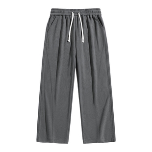 班尼路S&K中灰色运动裤子男款春季大学生休闲显瘦重磅加绒休闲裤A