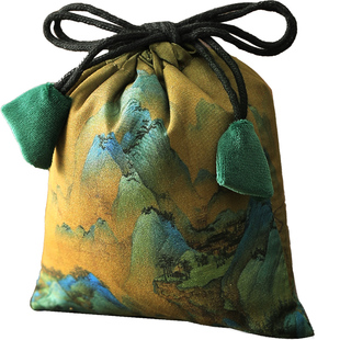 素娘高端文玩手串收纳袋绒布袋核桃手表珠宝手镯首饰袋抽绳束口袋