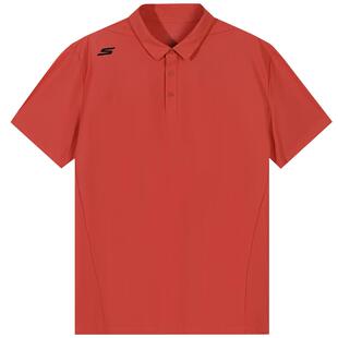 斯凯奇POLO衫男款夏季新款速干透气带领短袖宽松休闲通勤翻领上衣