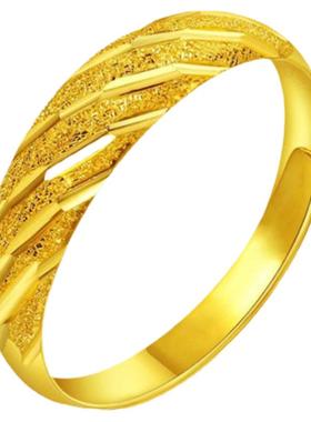 沙金情侣原创设计戒指戒子