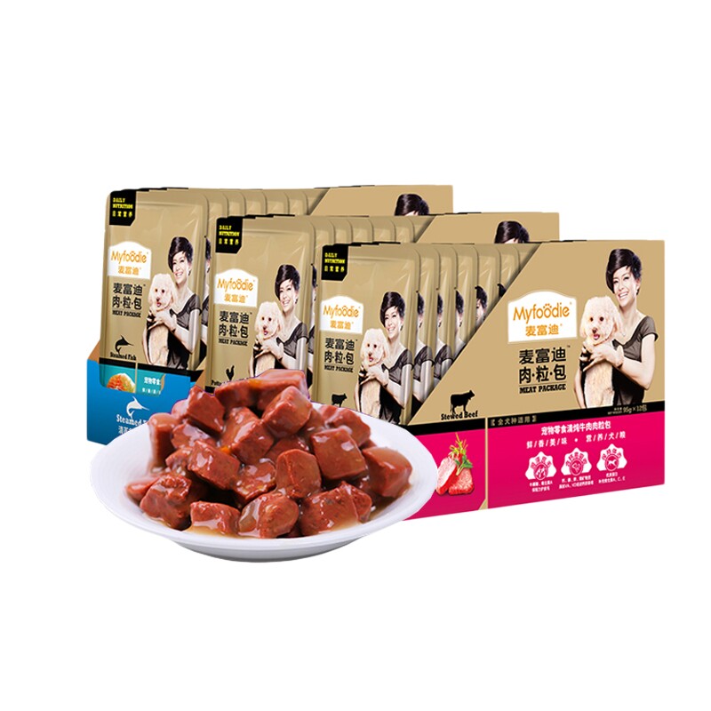 麦富迪罐头拌饭贵宾肉粒包狗狗