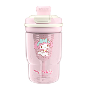 美乐蒂水杯女生可爱高颜值夏日吸管杯子女新款2026便携塑料tritan