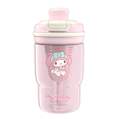 美乐蒂水杯女生可爱高颜值夏日吸管杯子女新款2026便携塑料tritan