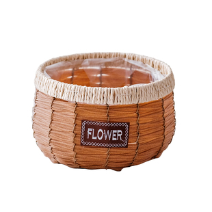 真藤编花篮蝴蝶兰藤编插花网红花盆编织手工鲜花篮子田园绿植