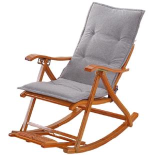 躺椅垫子四季通用棉麻藤椅坐垫靠垫一体冬季午休摇摇椅折叠椅坐垫