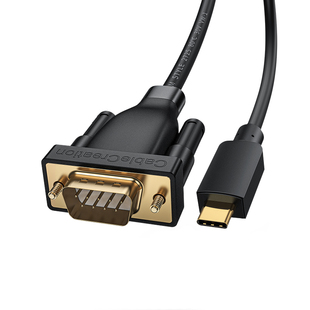 Type-c转rs232com串口线九针9针 USB转串口转换器公对公db9公对母接头笔记本电脑连接打印机扫描仪串口数据线