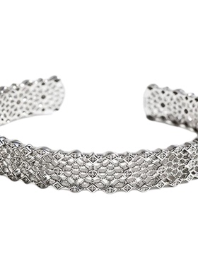 Céleste蕾丝镂空满钻开口手镯女