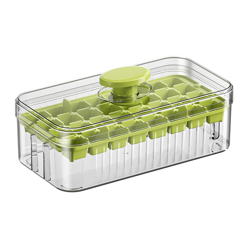 冻冰块模具按压冰格神器带盖食品级自制冰球硅胶盒家用冰箱储存盒