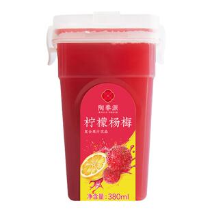 陶奉源柠檬杨梅汁380ml*6瓶冰镇果蔬汁夏季天消暑低负担解渴饮料